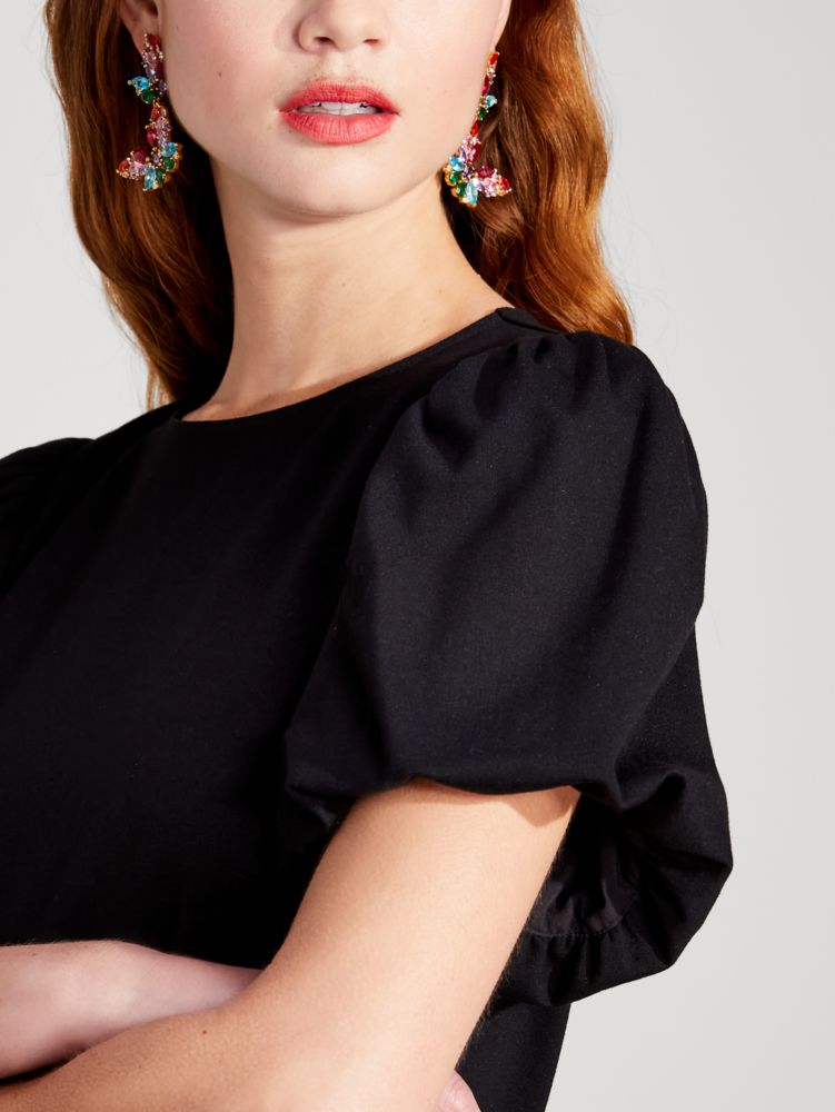 Kate Spade,ponte puff-sleeve dress,dresses & jumpsuits,Day,