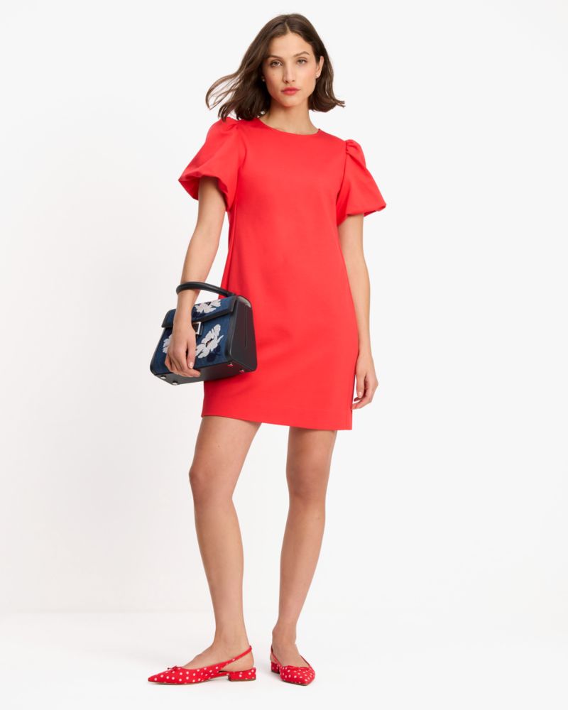 Ponte Puff Sleeve Dress