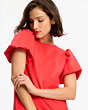 Kate Spade,ponte puff-sleeve dress,dresses & jumpsuits,Wear to Work,Ponderosa Red