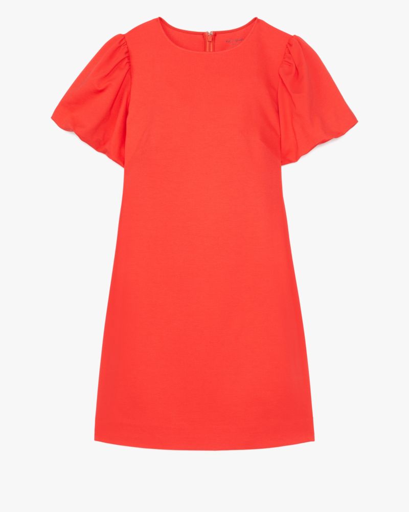 Kate Spade,ponte puff-sleeve dress,dresses & jumpsuits,Wear to Work,Ponderosa Red