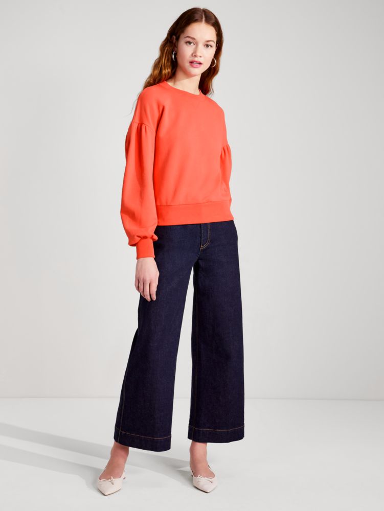 Kate Spade,spade flower embroidered sweatshirt,tops & blouses,