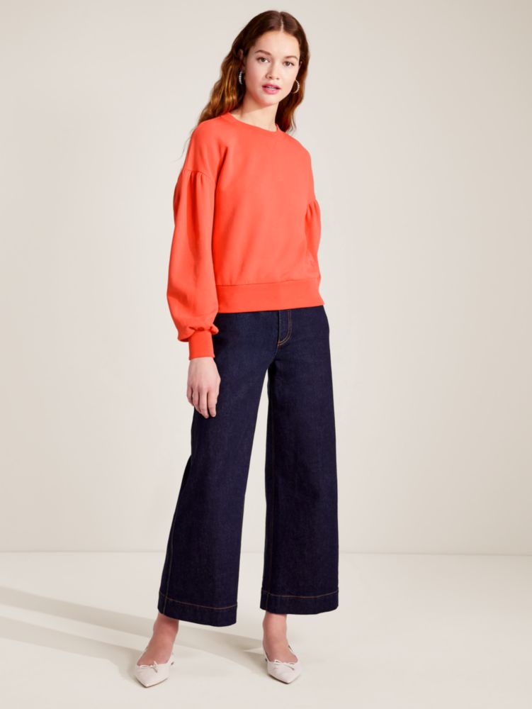 Kate Spade,spade flower embroidered sweatshirt,tops & blouses,