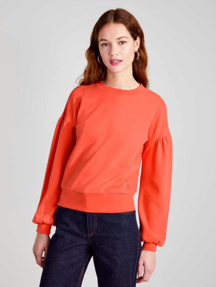 Kate Spade,spade flower embroidered sweatshirt,tops & blouses,