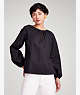 Kate Spade,solid seersucker top,tops & blouses,60%,Black