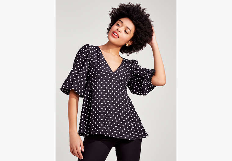 Kate Spade,harmony dot cloqué top,tops & blouses,60%,