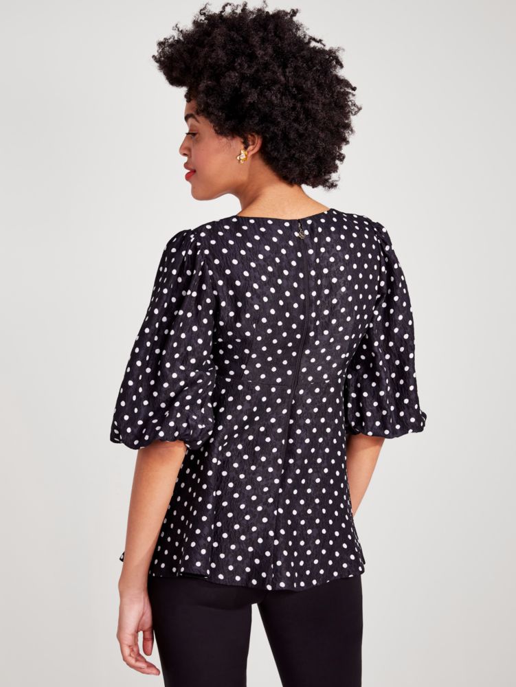 Kate Spade,harmony dot cloqué top,tops & blouses,60%,