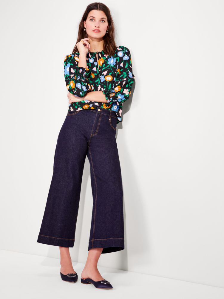 floral garden smocked top, , Product