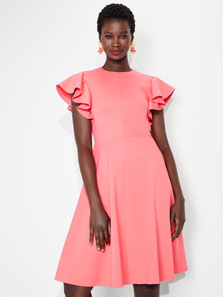 Kate Spade,Ponte Flutter-sleeve Dress,