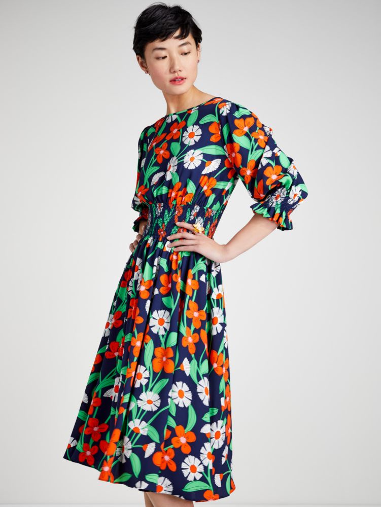 Kate Spade,Daisy Vines Smocked Dress,