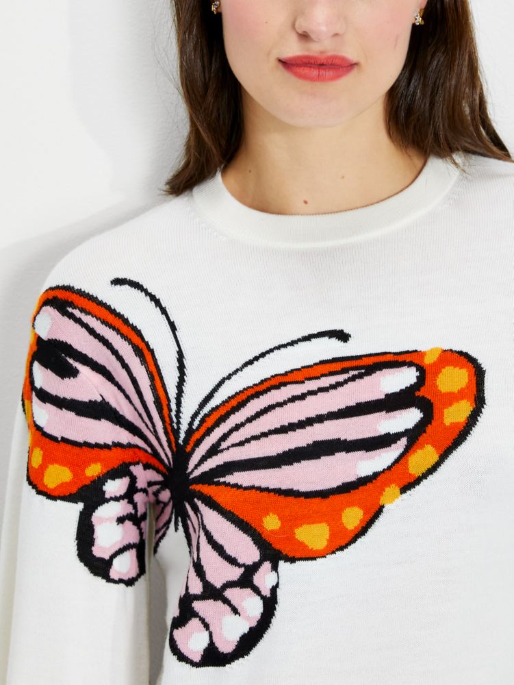 Kate Spade,Butterfly Intarsia Sweater,