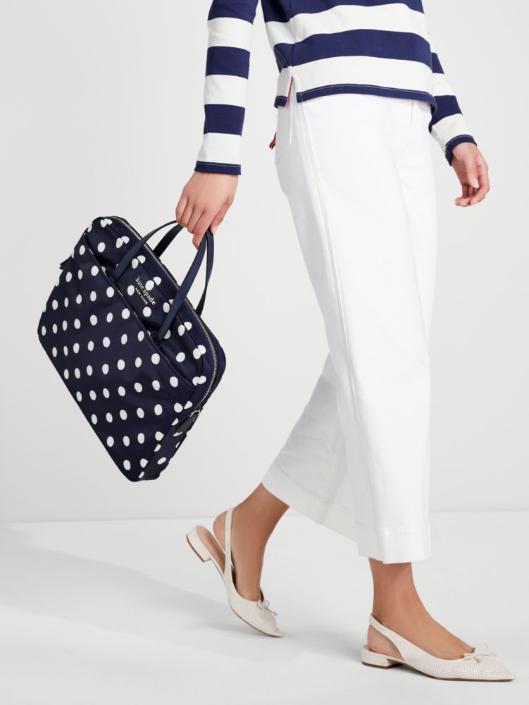 Kate Spade,The Little Better Sam Sunshine Dot Universal Laptop Bag,laptop bags,Rich Navy Multi