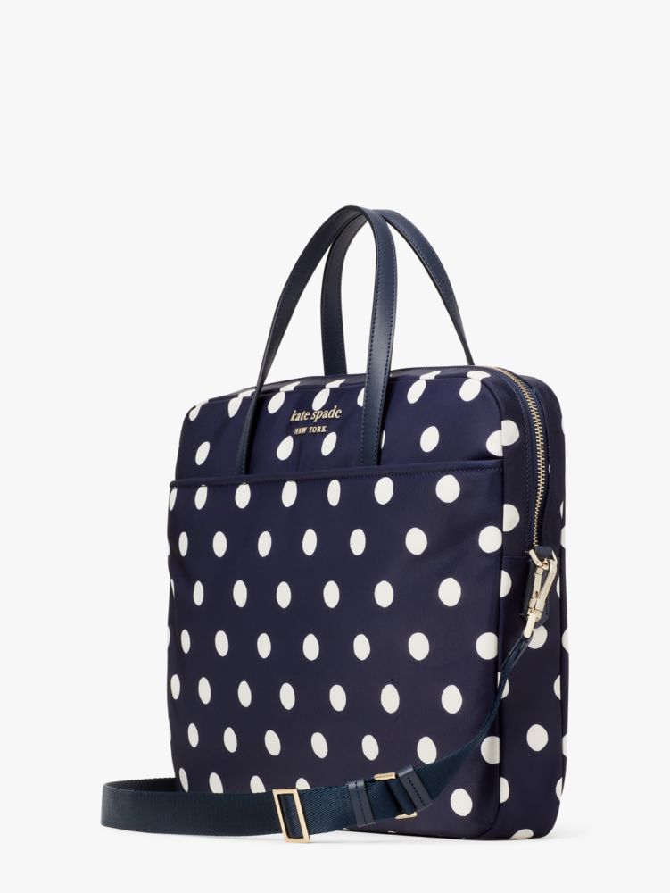 Kate Spade,The Little Better Sam Sunshine Dot Universal Laptop Bag,laptop bags,Rich Navy Multi