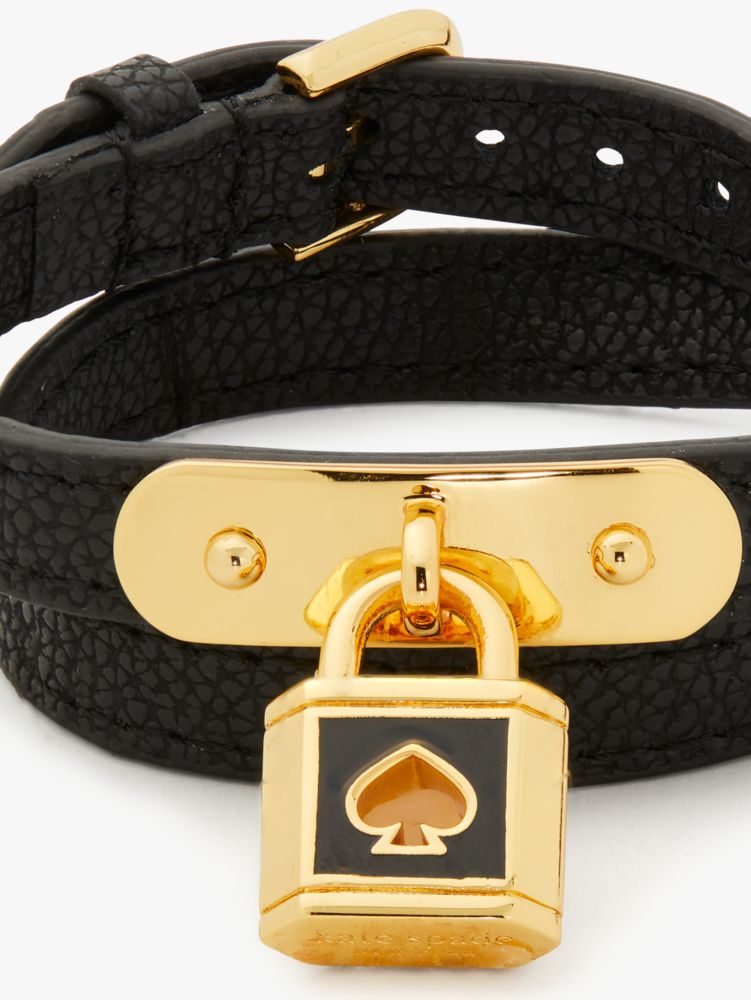 Square Initial Lock Bracelet