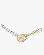 Kate Spade,Queen of the Court Tennis Racket Necklace,