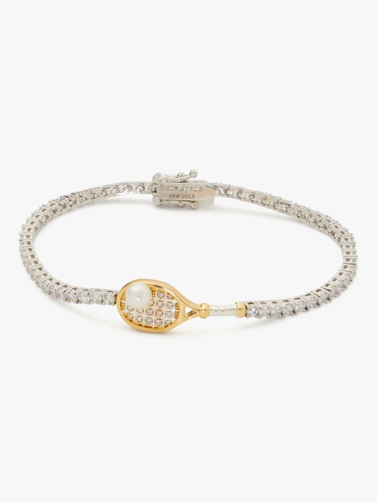 Kate Spade,Queen of the Court Tennis Racket Bracelet,