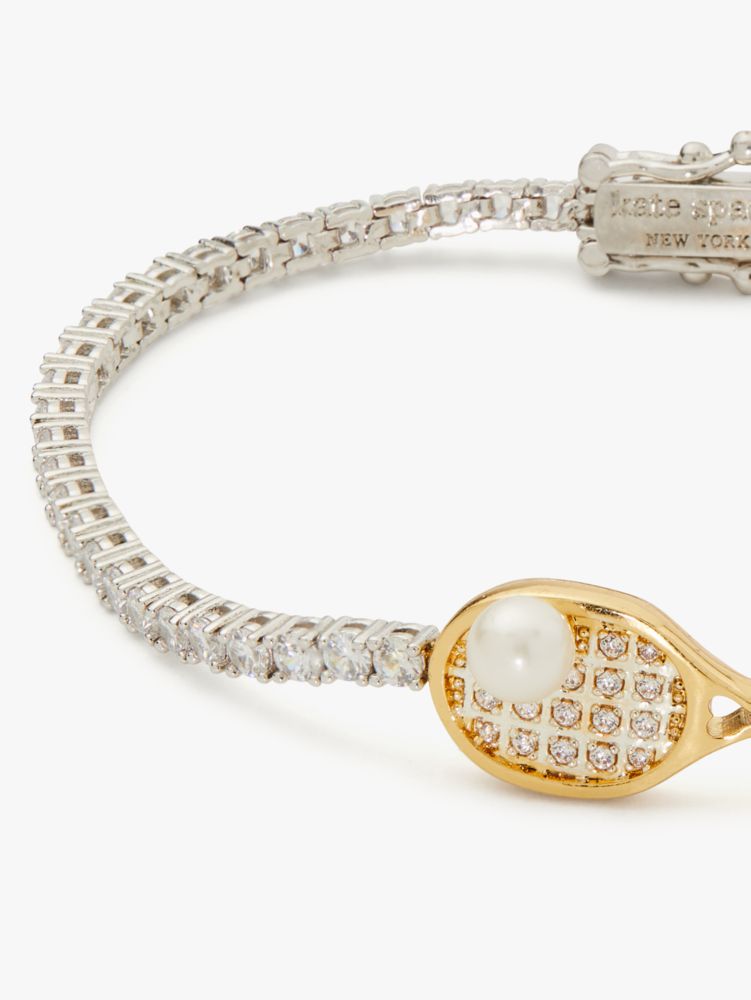 Kate Spade,Queen of the Court Tennis Racket Bracelet,