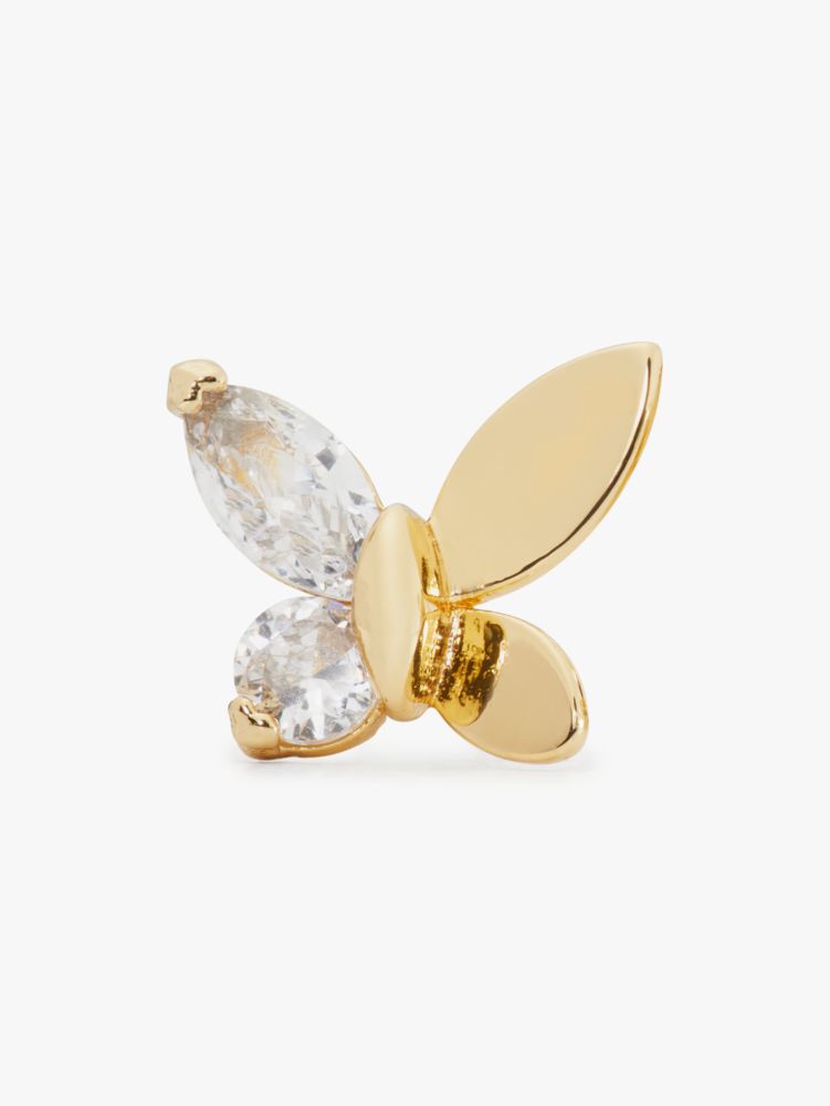 Kate Spade,Social Butterfly Studs,earrings,Clear/Gold