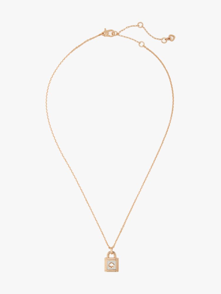 Lock And Spade Enamel Mini Pendant, , Product