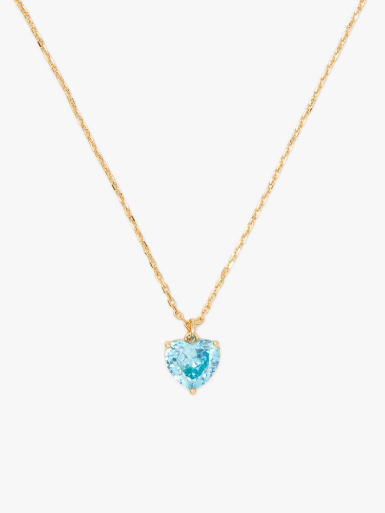 Kate Spade,My Love March Heart Pendant,Blue