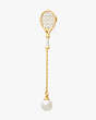 Queen Of The Court Tennis Racket Linear Earrings, , Product