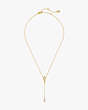 Kate Spade,Queen of the Court Tennis Racket Lariat Necklace,