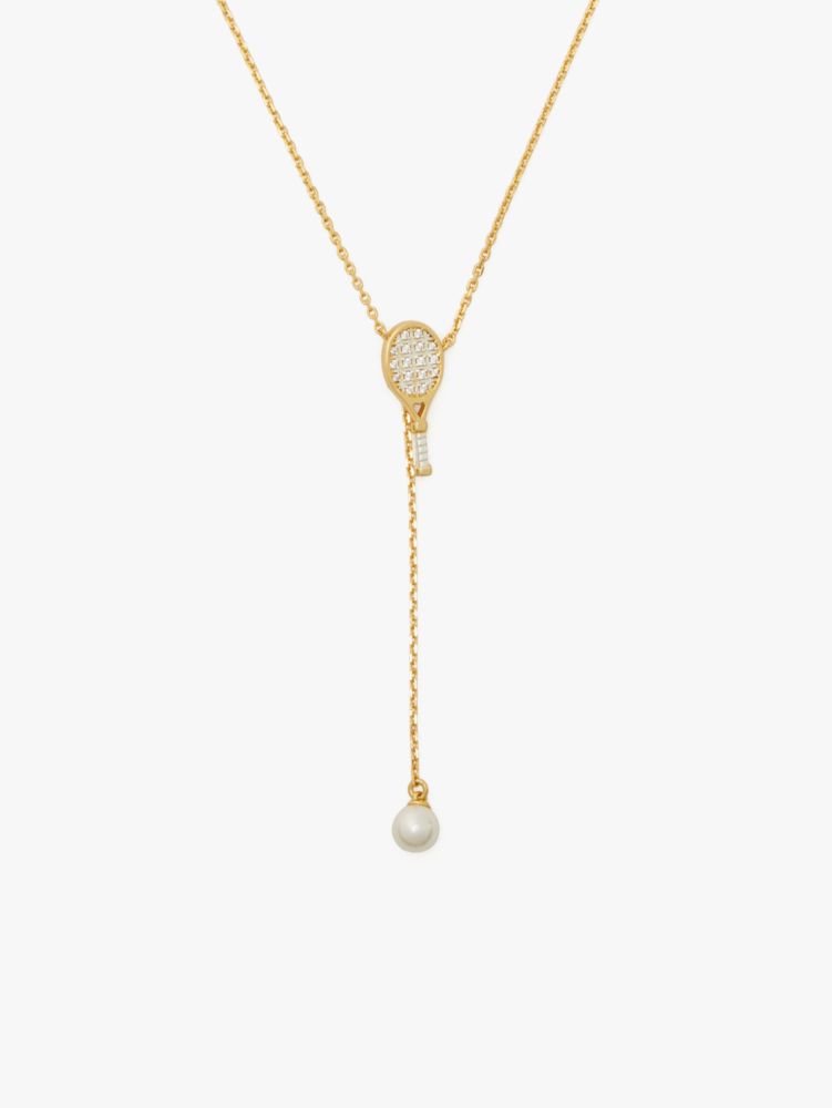 Love Racquet Lariat Necklace