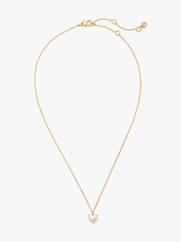 Kate Spade,My Love June Heart Pendant,Single Strand,Pearl,Pearl,Gold Plated,Day Party,Cream