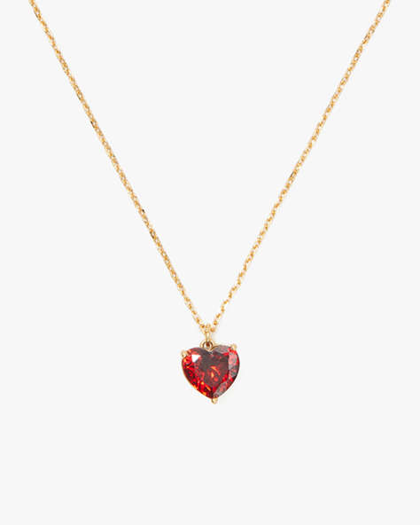 Kate Spade,my love january heart pendant,necklaces,Garnet/Gold