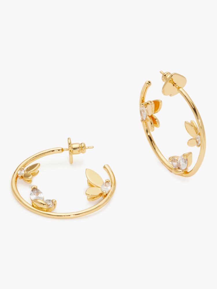 Kate Spade,Social Butterfly Hoops,