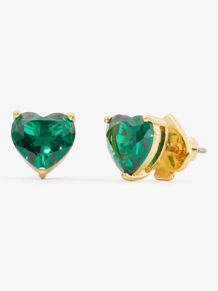 Kate Spade,my love heart studs,earrings,Green