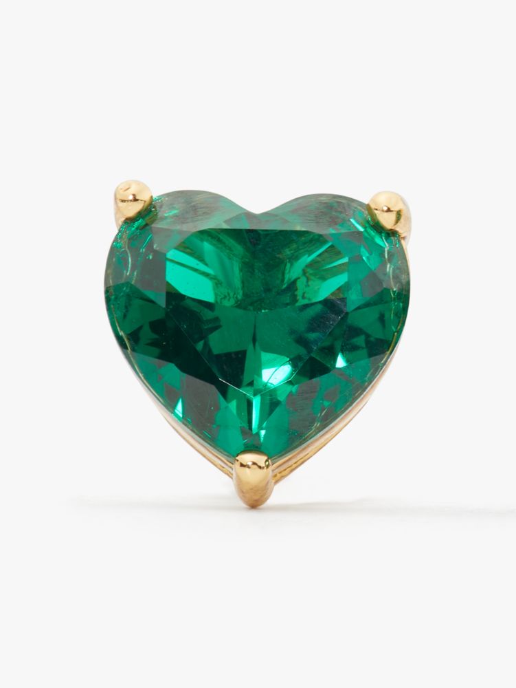 Kate Spade,my love heart studs,earrings,Green