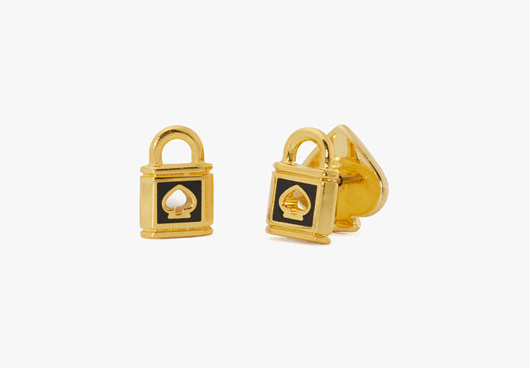 Lock And Spade Enamel Studs, , Product