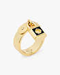 Lock And Spade Enamel Ring, , Product