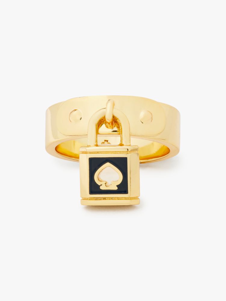 Lock And Spade Enamel Ring | Kate Spade New York