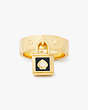Lock And Spade Enamel Ring, , Product
