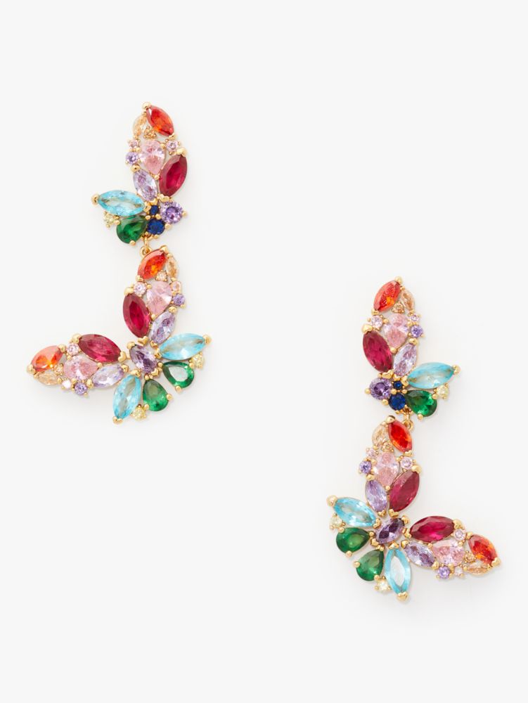 social butterfly double drop earrings, , Product