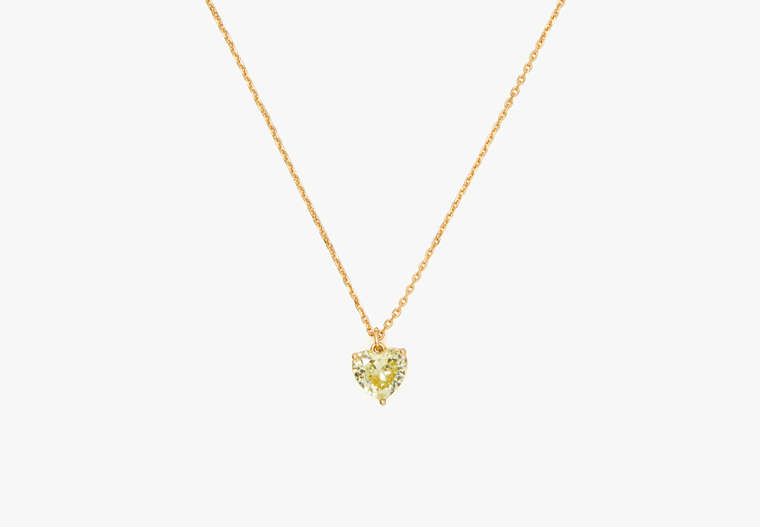 Kate Spade,my love august heart pendant,necklaces,Peridot image number 0