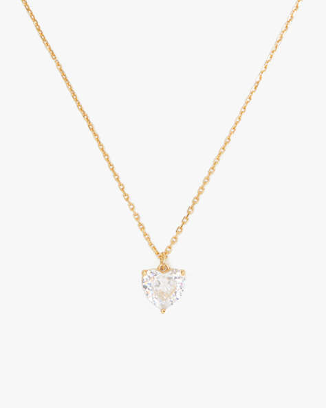 Kate Spade,my love april heart pendant,necklaces,Clear/Gold