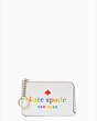 Kate Spade,rainbow medium l-zip card holder,
