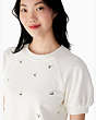 Kate Spade,bee-embroidered pullover,sweaters,60%,Cream