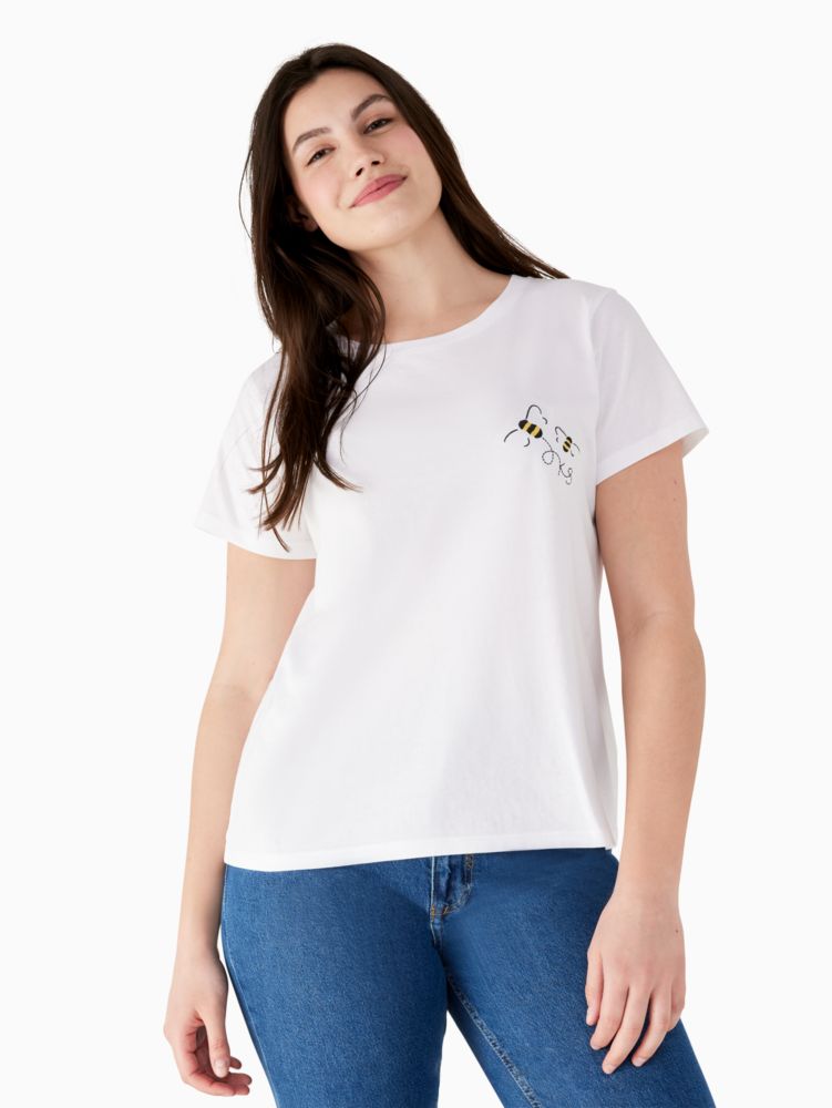 Kate Spade,buzzing bee tee,tops & blouses,60%,Fresh White