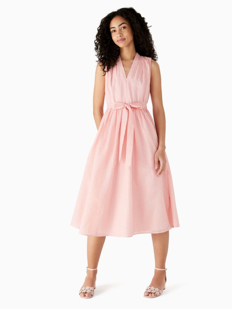 Gingham Burnout Dress Kate Spade Outlet Kate Spade Outlet