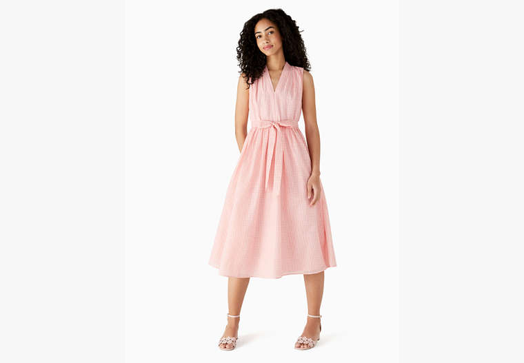 Kate Spade,gingham burnout dress,dresses & jumpsuits,60%,Donut Pink image number 0