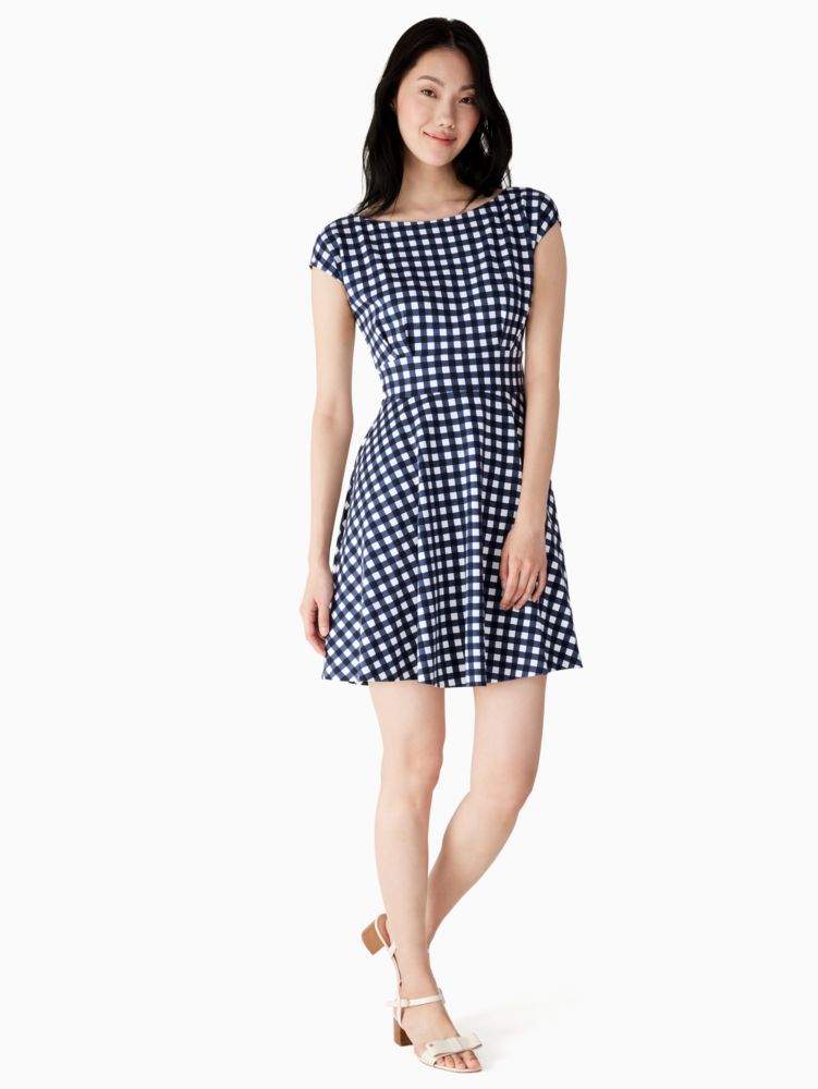 Kate Spade,gingham ponte fiorella dress,60%,