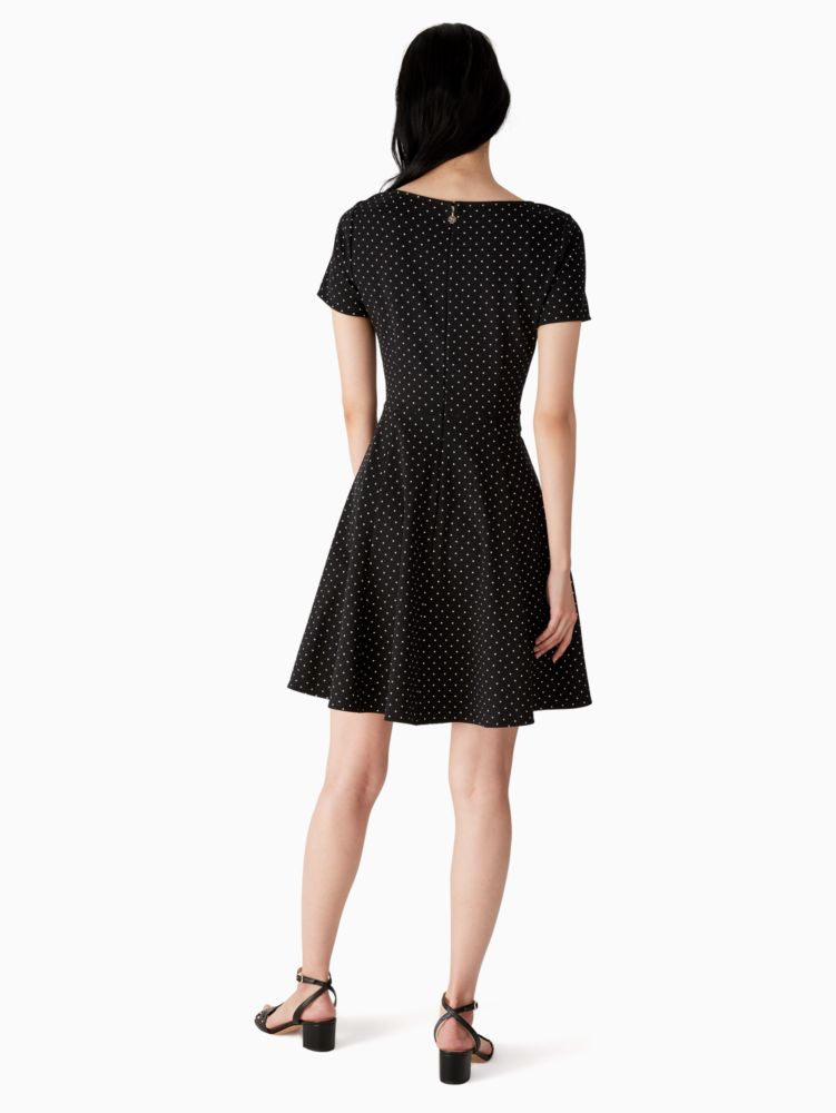 Kate Spade,larabee dot tie-waist ponte dress,