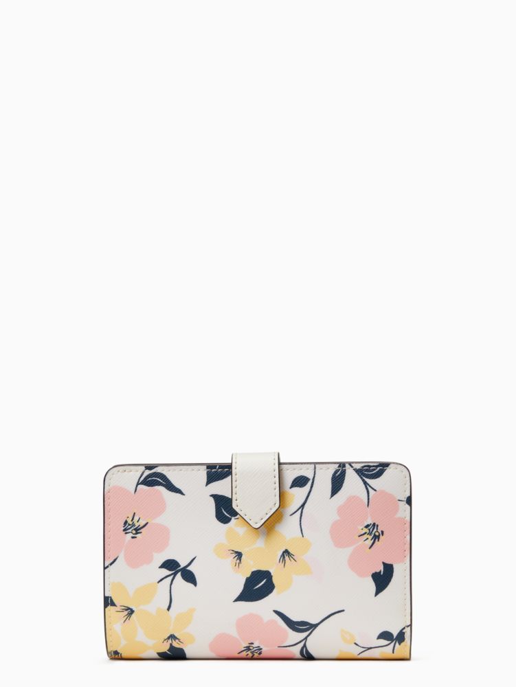 Kate Spade Staci Lily Blooms Floral Medium Satchel Crossbody Cream Multi 