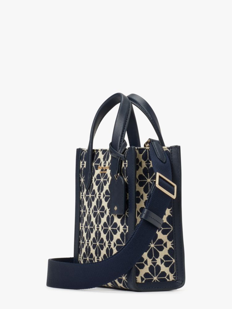 Kate Spade,スペード フラワー ジャカード マンハッタン ミニ トート,バッグ,ブルーマルチ