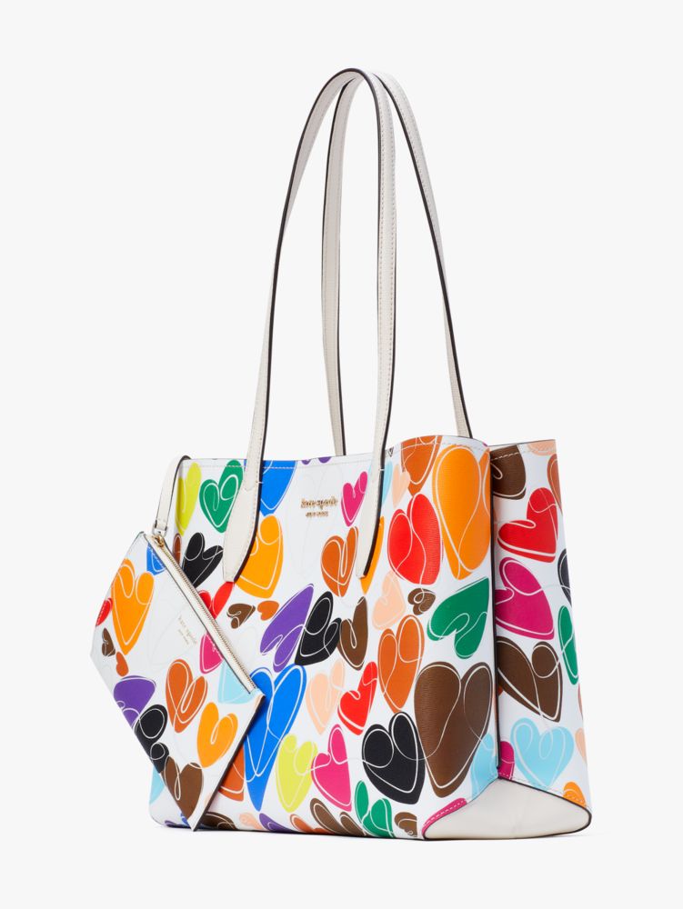 NEW Marshalls Shopping Bag Bright Rainbow Hearts Reusable Tote Bag