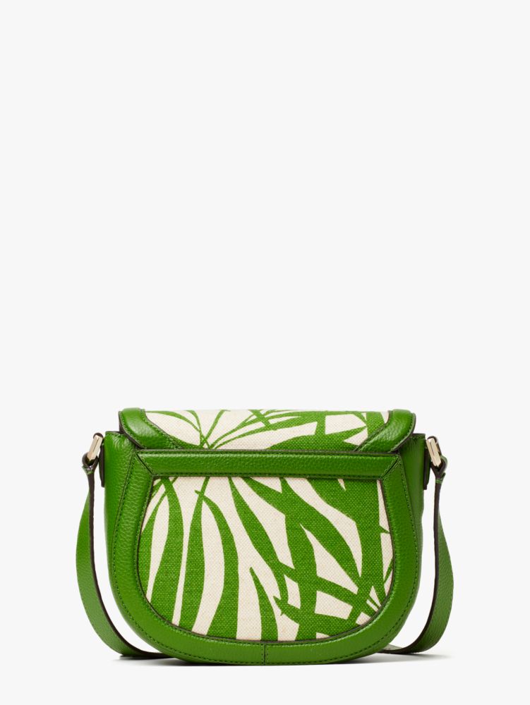 Kate Spade,Knott Palm Canvas Medium Saddle Bag,
