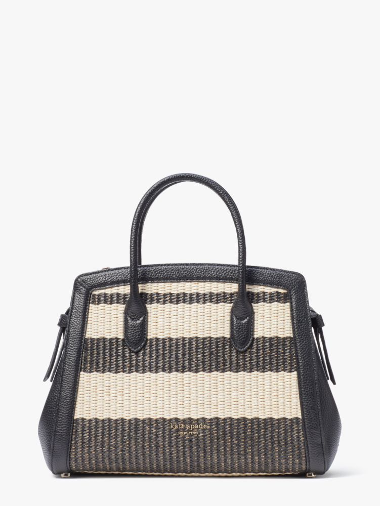 kate spade Kate Spade knott striped straw medium crossbody tote 298.00